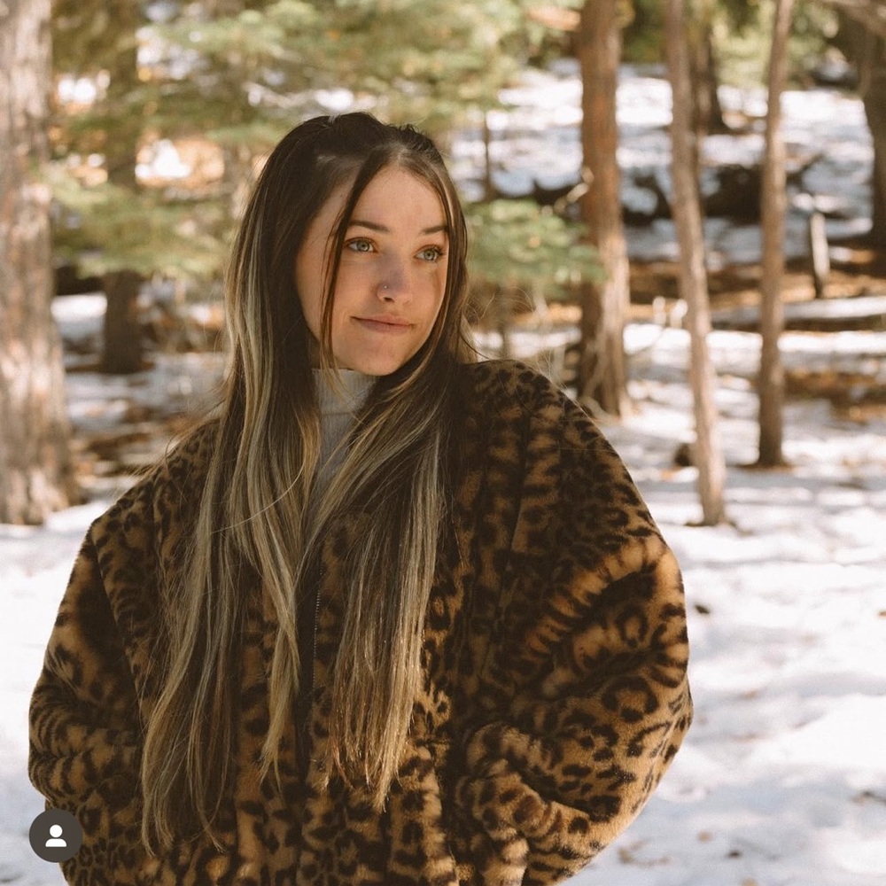 Free people leopard coat